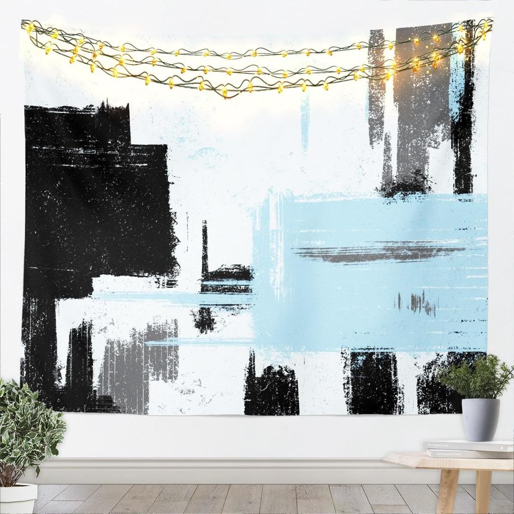 Hot Pink Black White Tapestry For Kids Boys Girls Abstract Morden Wall Art Buffalo Check Wall Hanging Blanket Bedroom Decor