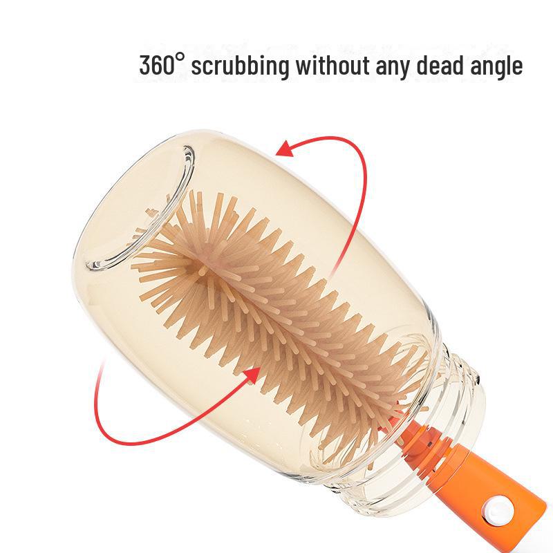 360° Drehendes Baby Silikon Schnuller- & Flaschenreinigungsbürsten-Set