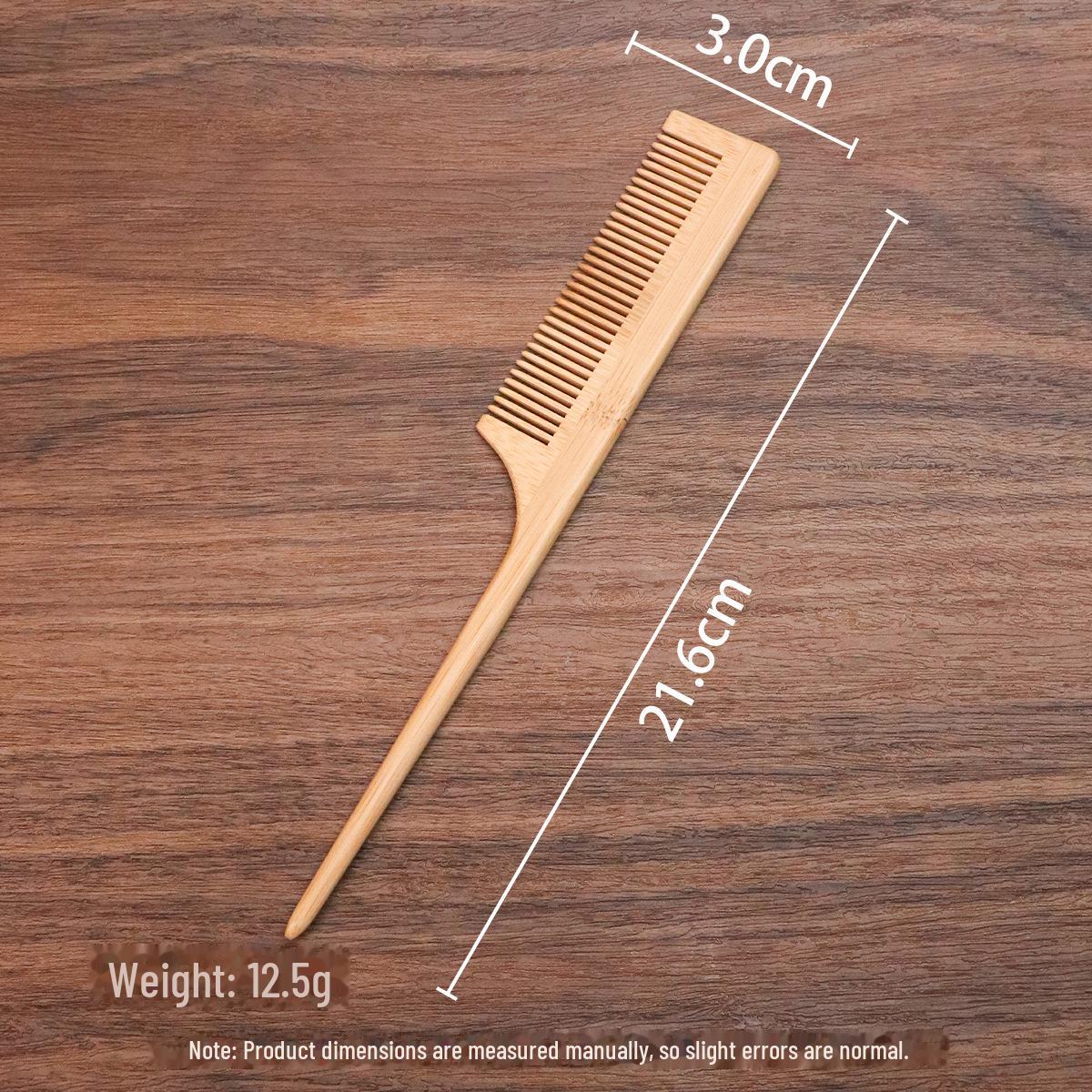 

Антистатическая расческа с хвостиком из цельного дерева для парикмахерских - расческа из самшита с густыми зубьями