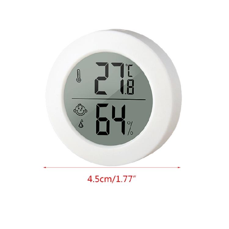 Round Temperature Humidity Meter Gauges Monitors Large LCD Display for Office