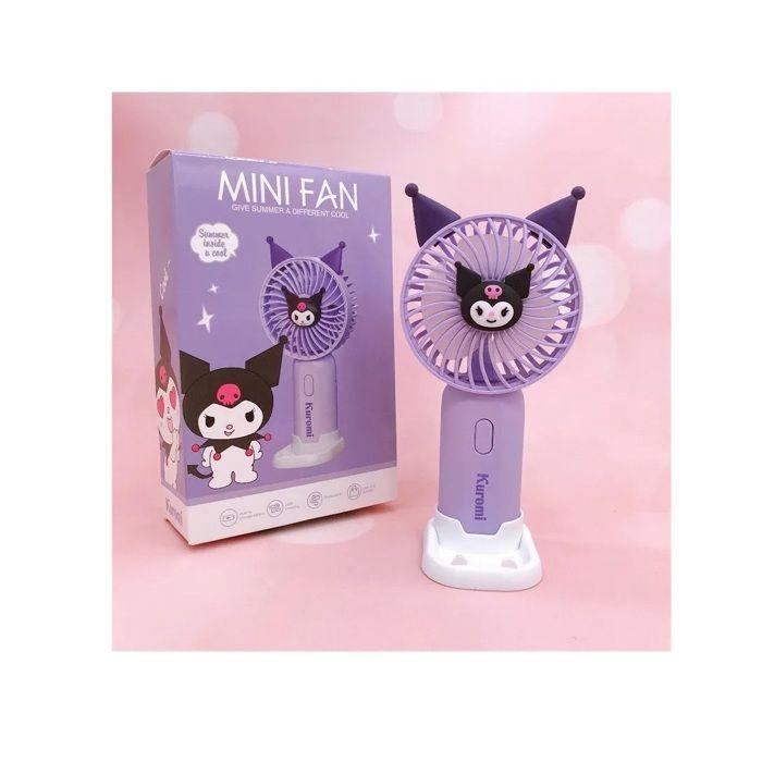MINI FAN Ventilateur portable, petit modèle Kuromi Melody violet