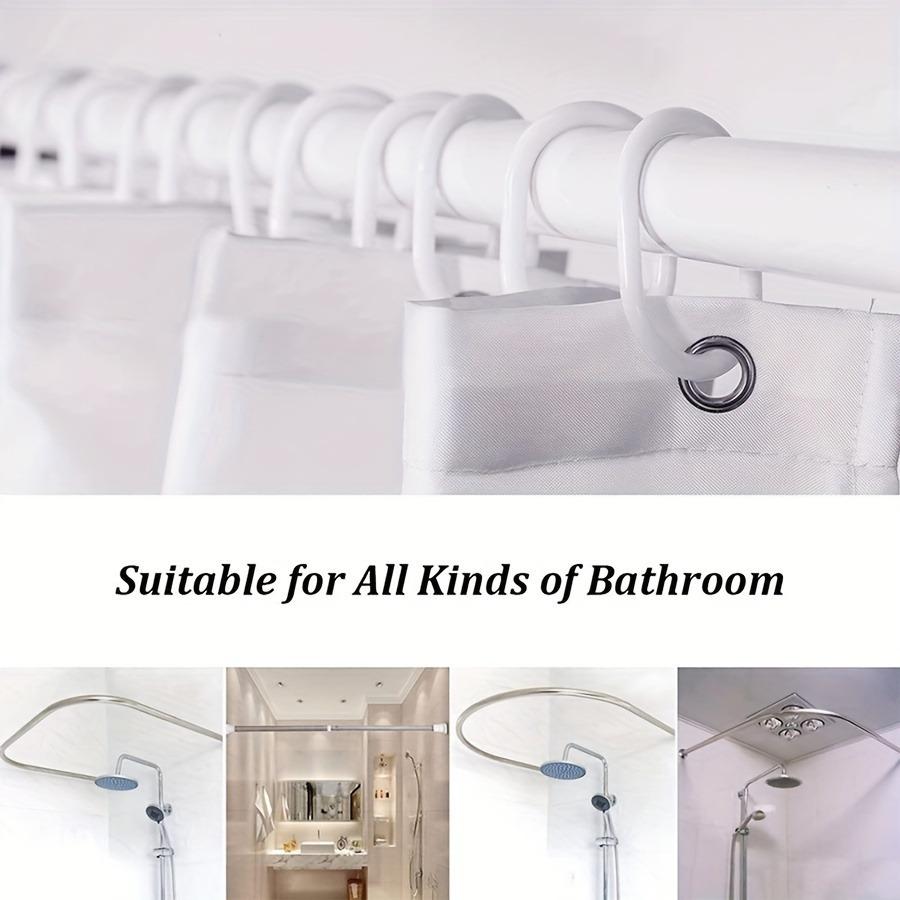 1 Floral Pattern Shower Curtain, Made Of Durable Polyester Material, With Hooks, Machine Washable, Suitable For Bathroom