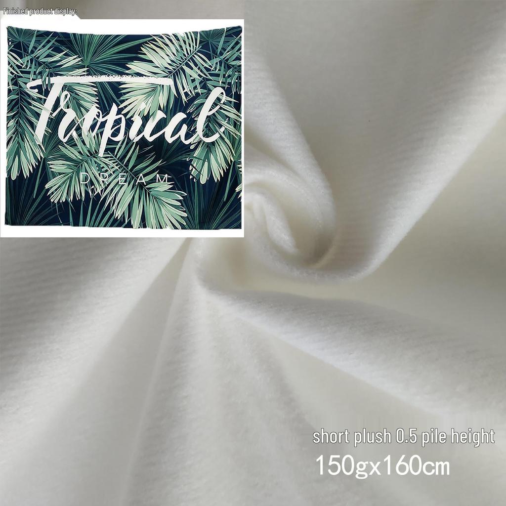 In Stock! White Ultra-Soft Plush Pillowcase Cushion, 0.5 Pile Height, 4.2m, Digital Print Fabric