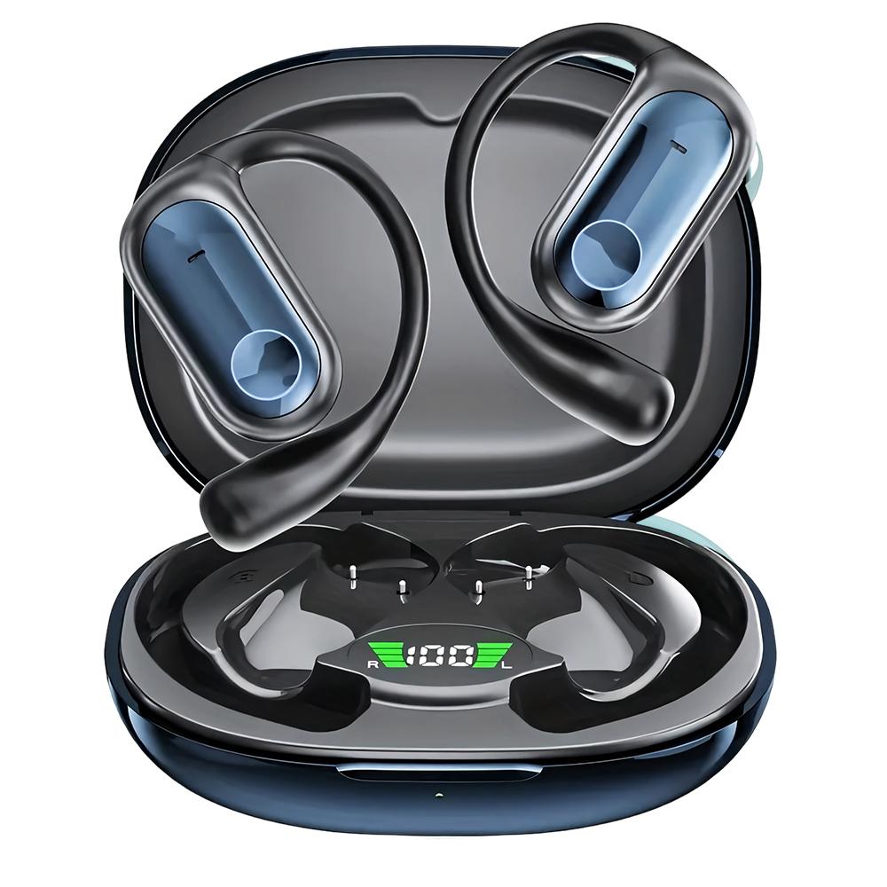 True Wireless Open-Ear Bluetooth Earbuds 5.4 TWS – 360° Surround Sound, All-Day Comfort, Sports Fit, Clear ENC Calls