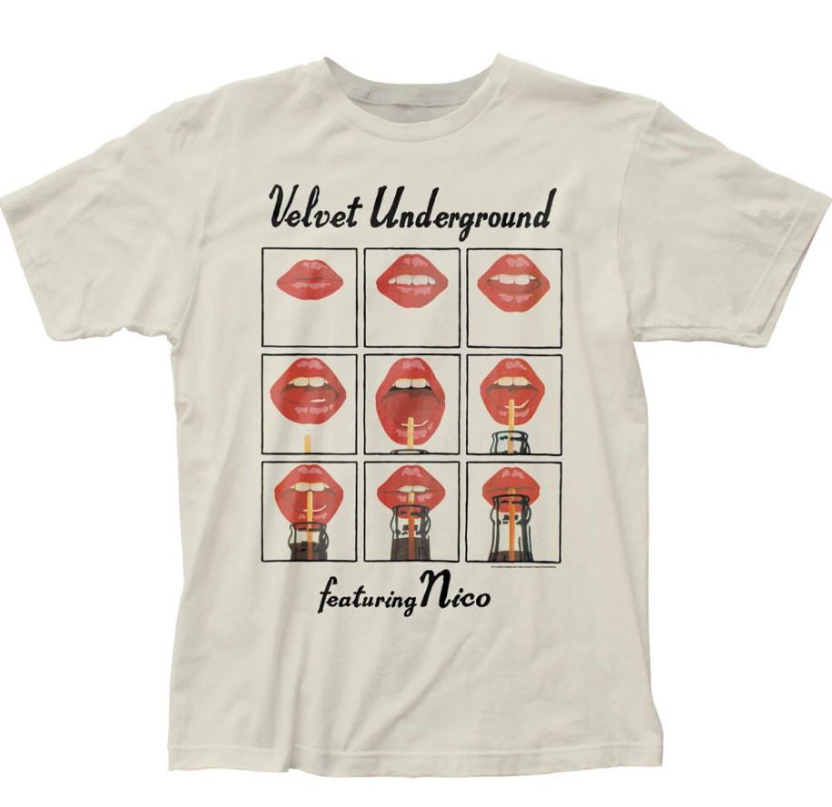 

Мужская футболка Velvet Underground Nico Рок-музыка Классическая футболка группы Небесно-белый S-4XL Унисекс футболка XL
