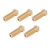 5PCS Brass Material 3D Printer Nozzle Precision Nozzle Extruder Nozzle for QIDI X Max3 Smart3 Plus3