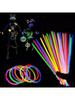 100Pcs Fluorescence Sticks Party Multicolor Glowing Stick Bright Colorful Light Bright Bendable Glow Bracelet Party Supplies