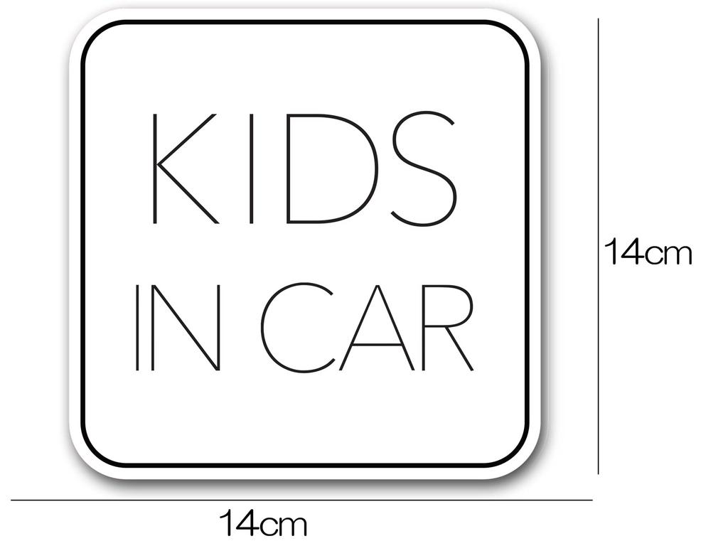 Kids In Car Magnetic Sticker Kids in car [Simple Design]