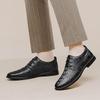 Three-dimensional embossed crocodile pattern business casual men's leather shoes fashion style round head lace-up leather men's shoes