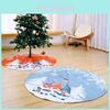 Vibrant Forest Santa Snowflake Christmas Tree Skirt For Festive Holiday Decor
