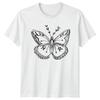 Detailed Botanical Sketch Butterfly Unisexs TShirt Nature Birthday Gift For Her