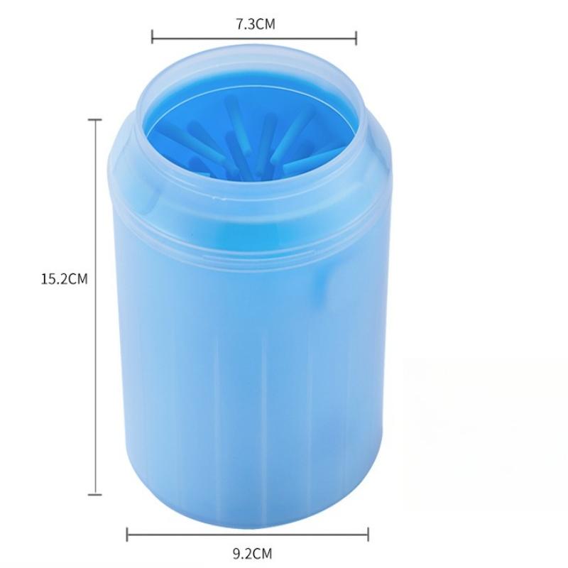 

Pet Paw Cleaner Soft Silicone Foot Washer Portable Cleaning Brush Towel for Dogs Outdoor Grooming Supplies L синий