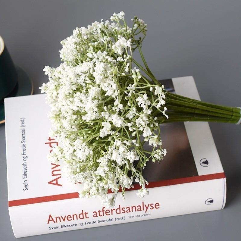 6/16Pcs Artificial Baby Breath Flowers Real Touch Silk Gypsophila Bouquets for Home Decor Wedding Decoration Craft Flower Wreath