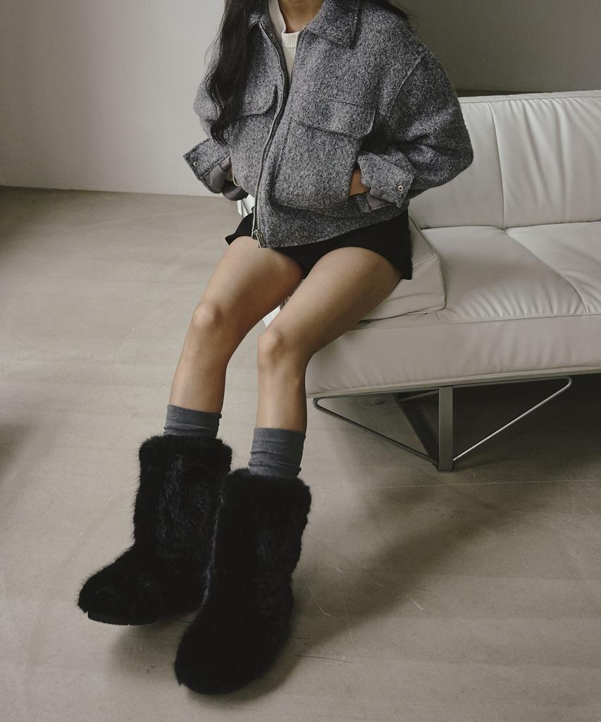 Twvp Puky Fur Middle Boots (3 Colors)