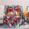 Branch Birds  Print Flannel Blanket, High Quality Comfortable for All Seasons, Home Decor, Warmth and Comfort
