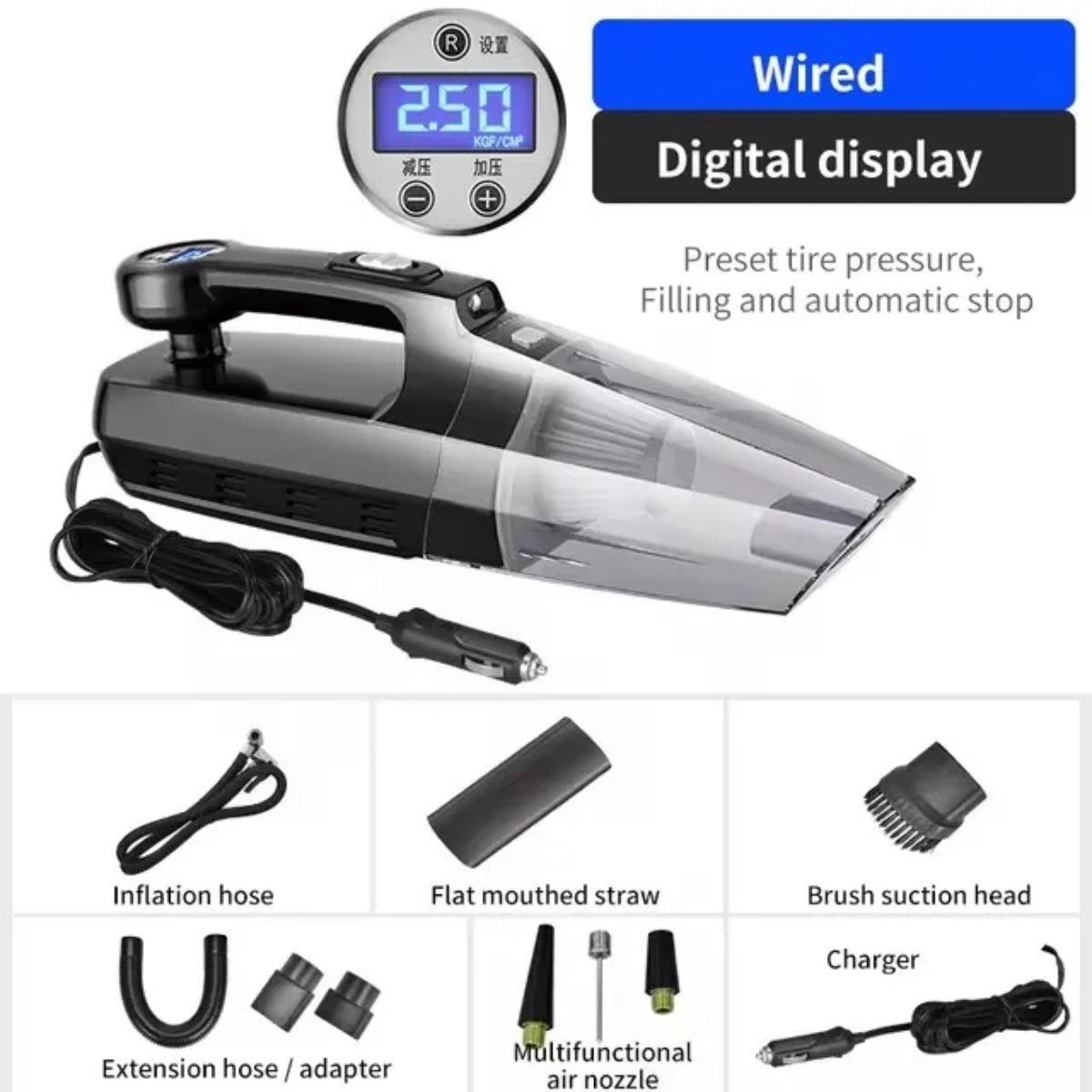 

Автомобильный пылесос, автомобильный надувной насос, 120 Вт, беспроводной перезаряжаемый насос, 4-в-1, супер всасывающий автомобильный ручной пылесос