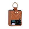 Applicable to Samsung Zflip4 Rhombus Folding Ring Mobile Phone Case Zflip3 Women's Fashion All-Inclusive Ring Leather Case