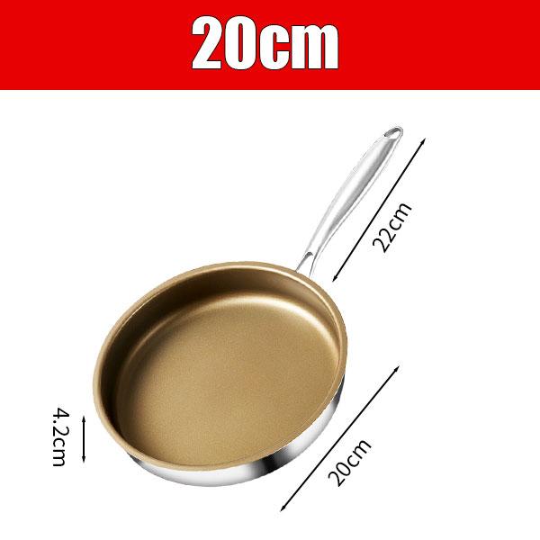 

Titanium Nonstick Frying Pan Skillet 316 Stainless Steel Pan with Cool Touch Handle Compatible with All Cooktops