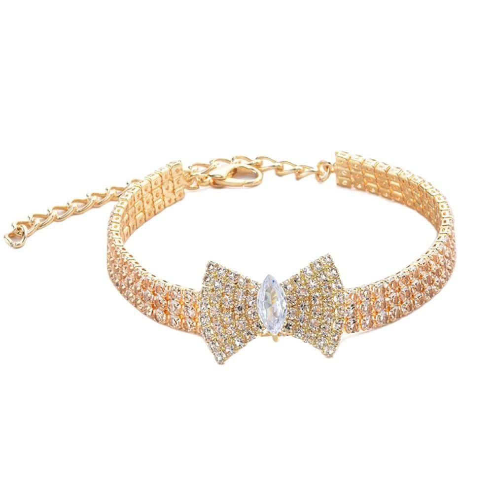 

Cat and Dog Puppy Accessories Jewelry Dog Choker Dog Necklace Pet Collar Pet Supplies Cat Jewelry S золотой
