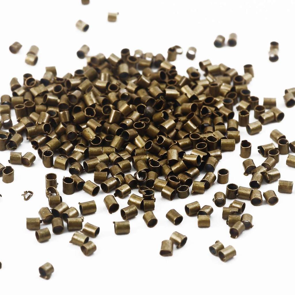 500pcs 5 Colors Micro Stopper Tube Loose Beads Dia 1.5mm 2mm Non-Slip Location Copper Spacer Beads DIY Jewelry Findings