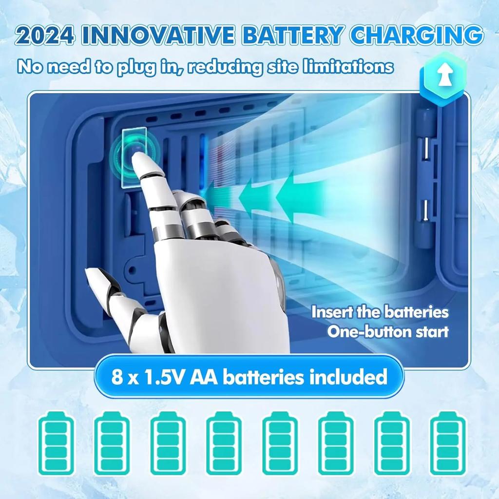 Inflatable Swimming Pool with Canopy,Extra Large Blow Up Family Pool with Batteries Unplugged Built-in Pump for Outdoor Garden