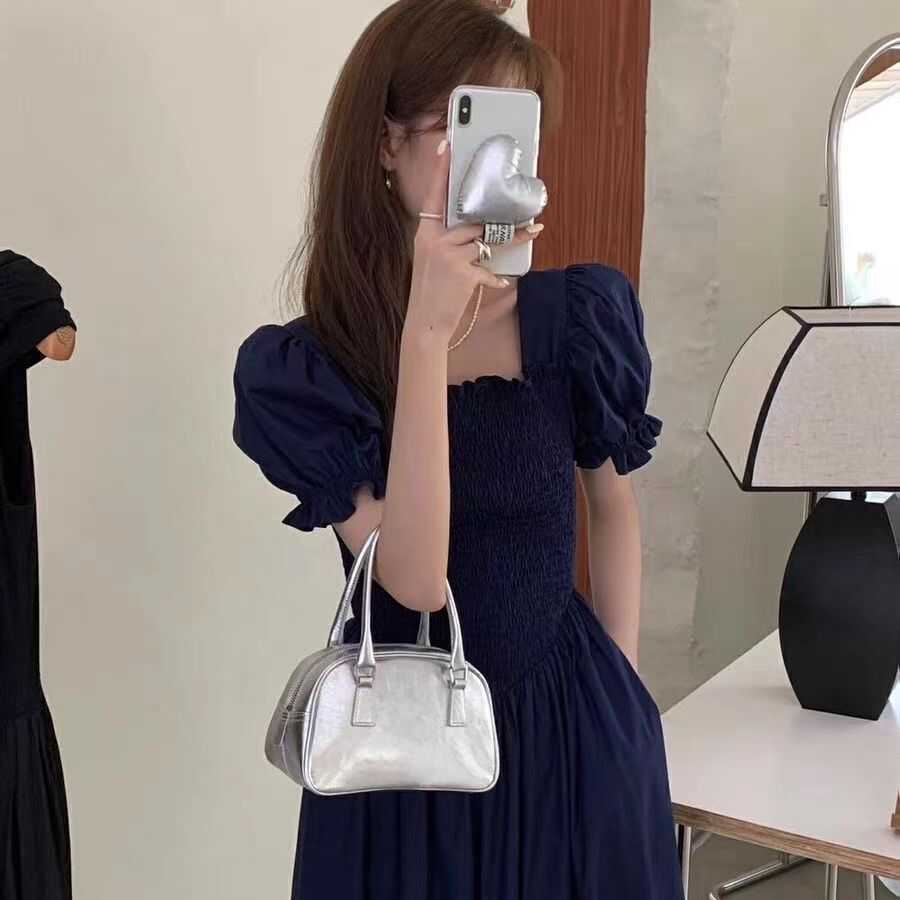 Design Umhängetasche 2024 Tasche Retro Frühling und Herbst Bowling Neu Diagonale Cross Vielseitig Tragbar Kleine Quadratische Tasche