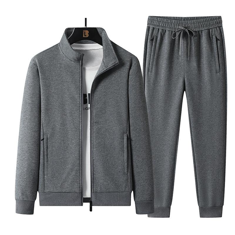 Men's Casual Stand Collar Zip Up Jacket and Drawstring Jogger Pants Tracksuit Set 2 Piece Outfit