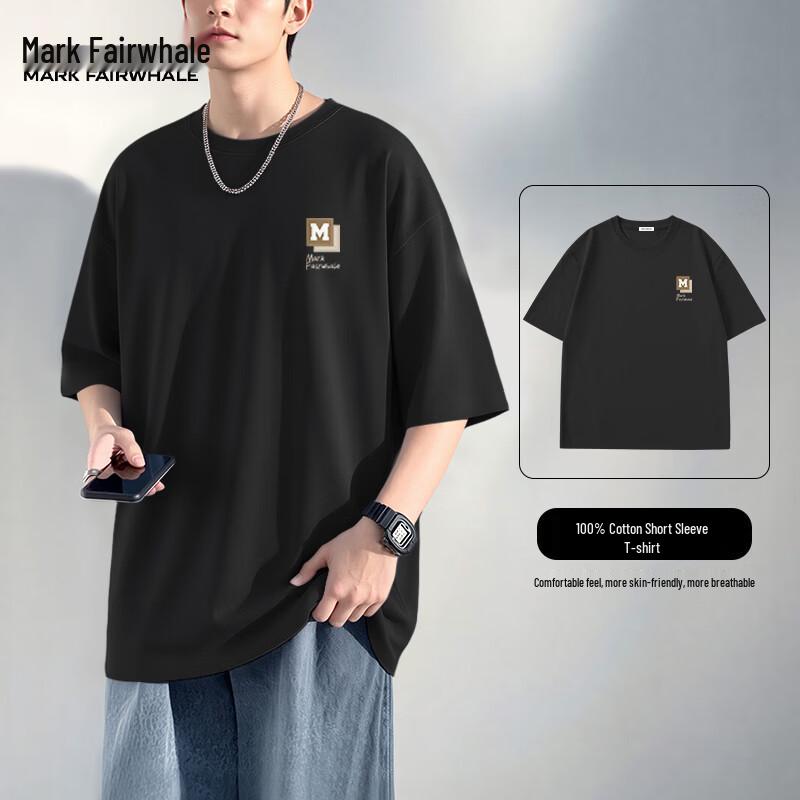 

Mark Fairwhale Men s Heavyweight Cotton Short Sleeve T-Shirt L