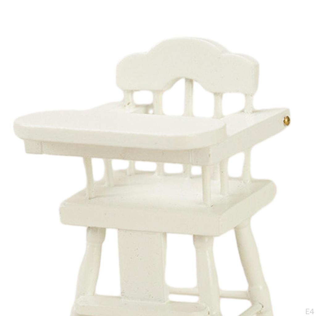 1/12 Dollhouse High Chairs Miniature Highchair Micro Landscape Small Doll Chair Model for