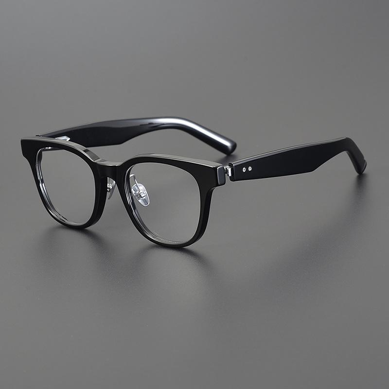 

Роскошные модные трендовые винтажные очки в оправе из цельного толстого ацетата в стиле ретро с квадратным дизайном, сферические очки для близорукости, высокое качество