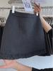 Korean Style High-Waisted Woolen A-line Skirt - Elegant, Slimming, and Hip-Hugging for Women