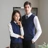 Unisex V-neck Wool Sweater Vest for Spring/Autumn Business Wear