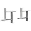 Wall Shelves 2 pcs. Concrete Grey 50 x 12 x 50 cm Engineered Wood