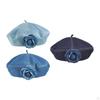 Hat Women Denim Cap Painter Beanie Headwear Comfortable Adjustable Drawstring Artistic
