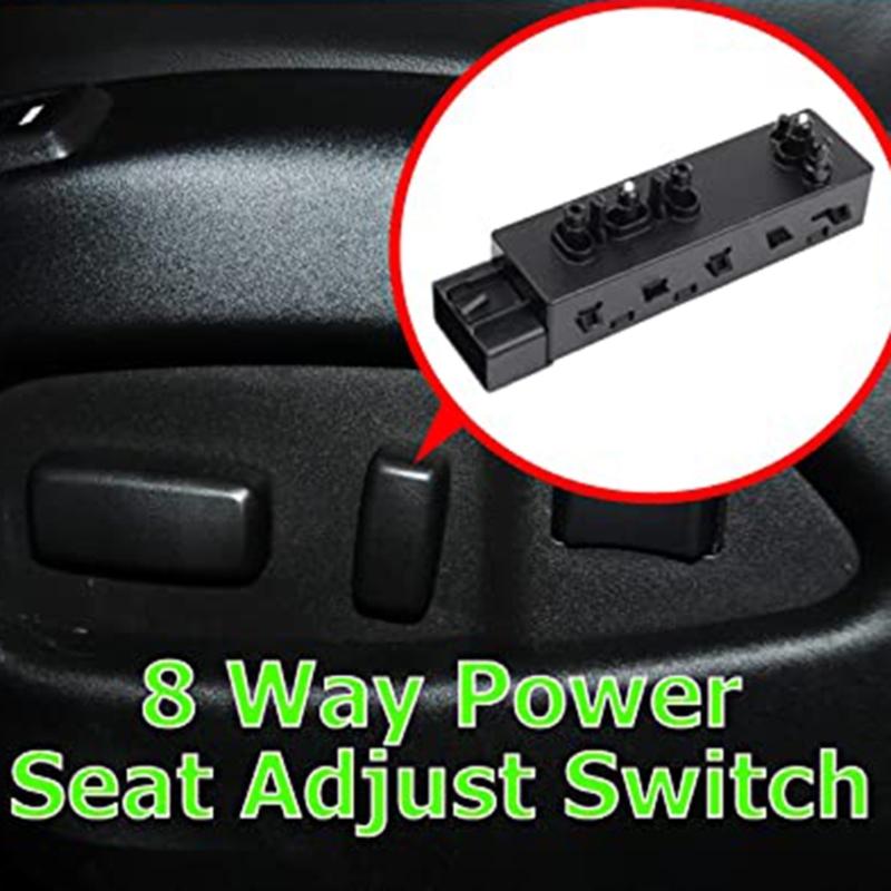 Left Side Power-Seat Switch for   Envision Replace 25974714 Recliner-Switch 8 Way Adjuster Button Switch