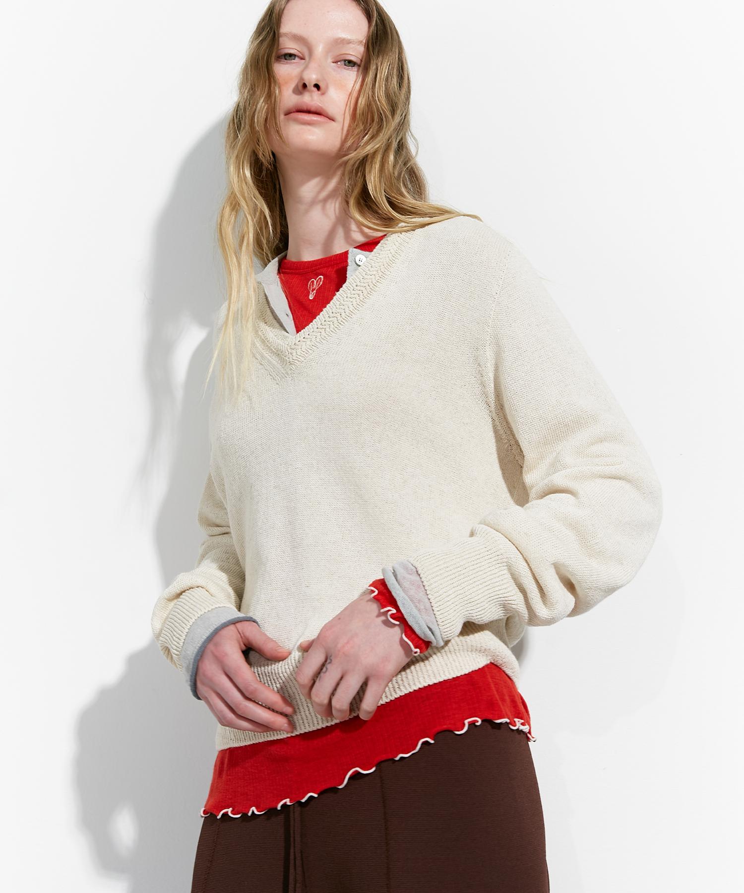 Maggie Signature Cool Pullover (Beige) Ecru