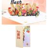 3D Mothers Day Best Mom Greeting Card Wife Festival Blessing Cards