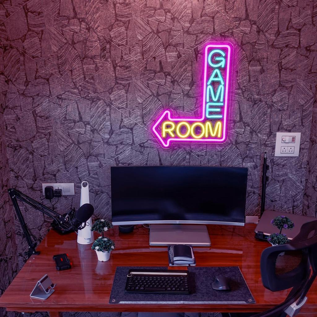 Game Room Neon Sign Gaming for Wall Decor Man Cave Signs for Game Room Teen Boy Bedroom Home Bar Club Decorations Gifts