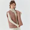 Women's Warmth Increased Thickened and Padded Inner Shoulders Women's Models Lamb's Wool Buttons Casual Outside The Cotton Vest Fashionable and Warm