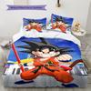 Son Goku Pattern Bedding,Quilt Set Quilt Cover Pillowcase Home Birthday Gift (1 * Duvet Cover + 2 * Pillowcase, Without Core)