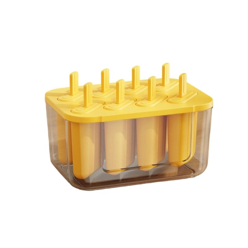 8 Compartments Popsicles Molds with Tight Sealing Lid for Homemades Ice Lolly Mould Kitchen Gadget