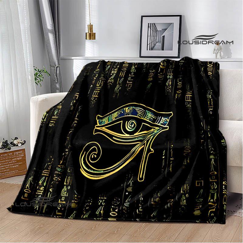 Egyptian pictograph symbol printed blanket Picnic blanket Warm Flannel blankets Home bed linings blankets for beds Birthday Gift