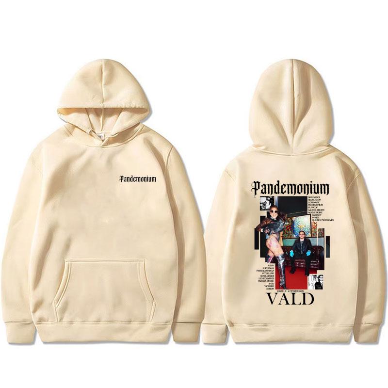 

Худі з графікою альбому репера Vald PANDEMONIUM для чоловіків і жінок, хіп-хоп мода, спортивний костюм з капюшоном для поп-музики, чоловічий повсякденний, вінтажні худі M