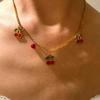 Stylish Versatile Fruit Inspired Charm Chain Customizable Length Comfortable For Everyday Outfits