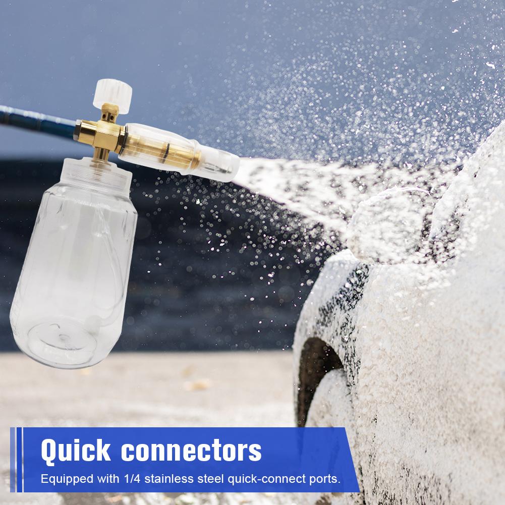 Car Foam Sprayer with Quick Connector Pressure Washer Accessories Portable Handheld Spray Foam Gun for Car Washing and Cleaning