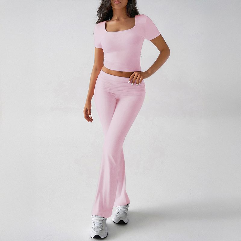 Spring 2025 Summer Cross-Border European and American Foreign Trade Women clothes Blazer Solid Navel T-shirt Long Pants Two-piece Suit