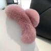 Hair Claw Soft Plush Cover Women Hair Clip Strong Spring Back Head Hair Clamp Party Holiday Hair Accessory
