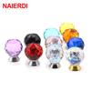 NAIERDI 30mm Pomos de Cristal de Colores Tiradores de Armario Tiradores de Bola de Cristal para Armarios Pomos de Cajón Tirador para Muebles de Cocina