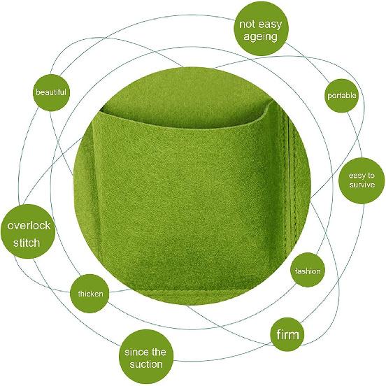 BandTie 12 Pocket Vertical Wall Garden Planter,Wall Hanging Planting Bags for Garden Indoor Outdoor Yard Home Decoration,Black