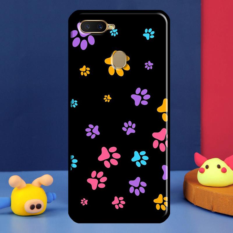 Dog Paw Case For Oppo A96 A76 A16 A74 A94 A54 S A57 A77 A58 A78 A98 A5 A9 A91 A15 A17 A52 A72 Cover